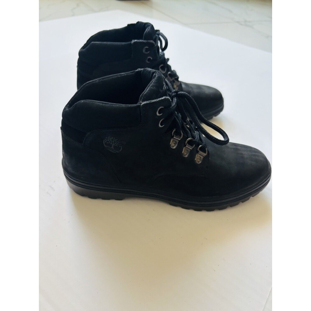 VTG 90s Timberland Black Leather Ankle Boots Men's 7M Women's 8.5 Style 60359